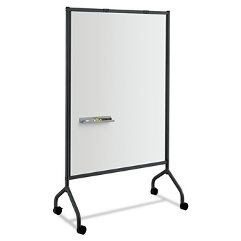 PRODUCTS | Safco 8511BL Impromptu 42 in. x 21.5 in. x 72 in. Magnetic Whiteboard Collaboration Screen - White/Black