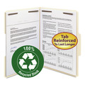 File Folders | Smead 14547 1/3-Cut Tabs Assorted 0.75 in. Expansion 2 Fasteners Letter Size Recycled Top Tab Fastener Folders - Manila Exterior (50/Box) image number 5
