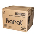 Cups and Lids | Karat C-KRC508 8 oz Ripple Hot Cups - Kraft/White (500/Carton) image number 2