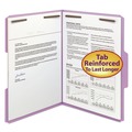 File Folders | Smead 12440 0.75 in. Expansion Top Tab Colored Fastener Folders - Lavender Exterior/Letter Size (50/Box) image number 2