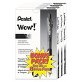 Pens | Pentel BK440ASW-US Medium 1 mm Retractable WOW! Ballpoint Pen Value Pack - Black Ink, Smoke/Black Barrel (36/Pack) image number 1