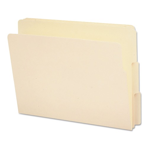 File Folders | Smead 24130 0.75 in. Expansion End Tab File Folder - Manila/Letter Size (100/Box) image number 0