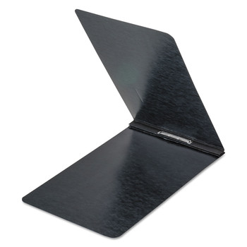 Oxford 71306EE 8.5 in. x 11 in. 2 in. Capacity Two-Prong Metal Fastener Pressboard Report Cover with Reinforced Top Hinge - Black