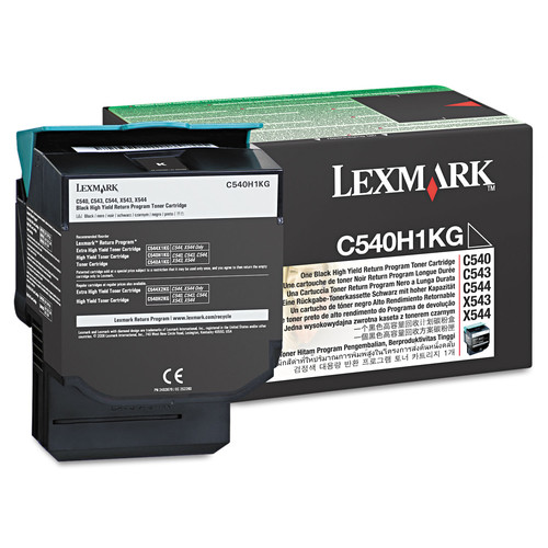 Ink & Toner | Lexmark C540H1KG 2500 Page-Yield Return Program High-Yield Toner - Black image number 0