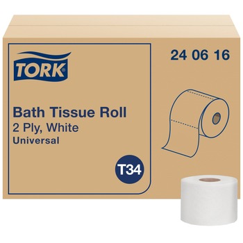 PAPER AND DISPENSERS | Tork 240616 2-Ply Septic Safe Bath Tissue - White (48/Carton)
