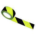 Safety & First Aid | Tatco 14711 2 in. x 108 ft. Hazard Marking Aisle Tape- Black/Yellow (1-Roll) image number 0