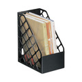 Literature Racks | Universal UNV08119 6-1/4 in. x 9-1/2 in. x 11-3/4 in. Recycled Plastic Magazine File - Large, Black image number 3