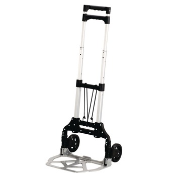 Safco 4049NC 15.25 in. x 16 in. x 39 in. 110 lb Capacity Stow and Go Aluminum Cart