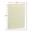 Sticky Notes & Post it | Universal UNV35673 4 in. x 6 in. Lined Self-Stick Note Pads - Yellow (12/Pack) image number 2