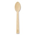 Cutlery | World Centric SP-BB-67 6.7 in. Bamboo Cutlery Spoon - Natural (2000/Carton) image number 0