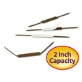 Binders & Binding Supplies | Smead 68220 2 in. Capacity 2.75 in. Center to Center Standard Self-Adhesive Two-Prong Fastener Set - Brown (100/Box) image number 1