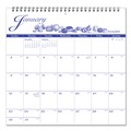 Bulletin Boards | AT-A-GLANCE G1000-17 12 in. x 12 in. 12-Month (Jan-Dec 2026) Illustrator's Edition Wall Calendar - White/Blue Sheets image number 0