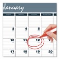 Back to School Sale | House of Doolittle 343 14-Month: Dec 2025 to Jan 2027 15.5 in. x 22 in. Bar Harbor Recycled Wirebound 3-Months-Per-Page Wall Calendar - White/Blue/Gray image number 2
