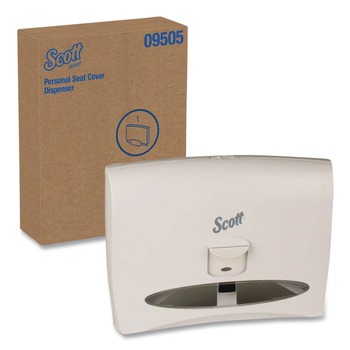 Scott 09505 17.5 in. x 2.25 in. x 13.25 in. Personal Seat Cover Dispenser - White