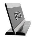 Floor Signs & Safety Signs | Headline Sign 4762 Century Series 9 in. x 3 in. Office Sign - Black/Silver image number 1