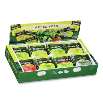 BEVERAGES AND DRINK MIXES | Bigelow RCB30568 Individually Wrapped Green Tea Assortment - Eight Flavors (64/Box)