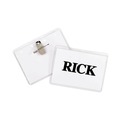 Label & Badge Holders | C-Line 95743 4 in. x 3 in. Top Load Combo Clip/Pin Name Badge Kits - Clear (50/Box) image number 3