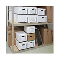 Storage Bins & Lids | Universal 9523001 12 in. x 15 in. x 10 in. Letter/Legal Files Basic-Duty Economy Record Storage Boxes - White (10/Carton) image number 4