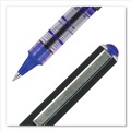 Pens | uni-ball 60108 VISION 0.5 mm Stick Roller Ball Pen - Blue Ink/Gray/Blue/Clear Barrel/Extra-Fine (1-Dozen) image number 6