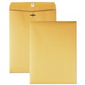 Envelopes & Mailers | Quality Park QUA37890 9 in. x 12 in. No. 90 28 lbs. Bond Weight Kraft Cheese Blade Flap Clasp/Gummed Closure Clasp Envelope - Brown Kraft (100/Box) image number 1