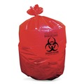 Trash Bags | Heritage A8046PR Healthcare Biohazard Printed Low-Density Can Liners Biohazard 45 gal 1.3 mil 40 x 46 Red Flat Pack (200/Carton) image number 3