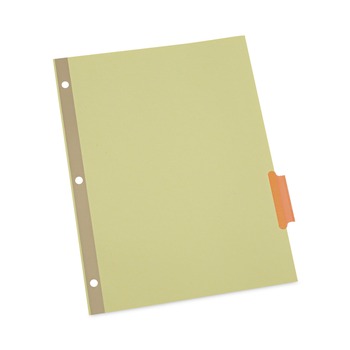 DIVIDERS AND TABS | Universal UNV20860 Deluxe Extended Insertable Tab Indexes with 5 Assorted Tabs - Buff (24/Box)