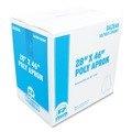 Food Service | AmerCareRoyal DA2846 28 in. x 46 in. Poly Apron - One Size Fits All, White (1000/Carton) image number 0