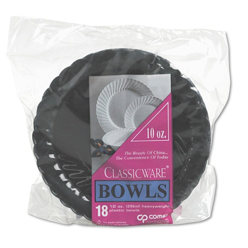 Bowls and Plates | WNA WNA CW10144BK 10.25 in. Diameter Classicware Plastic Plates - Black (144/Carton) image number 0