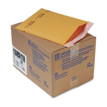 Sealed Air 10186 Jiffylite 7.25 in. x 12 in. No. 1 Barrier Bubble Air Cell Cushion Self-Seal Bubble Mailer - Brown Kraft (25/Carton)
