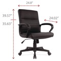 Office Chairs | Alera ALEBC42B19 16.73 in. - 20.39 in. Seat Height Breich Series Manager Chair Supports Up to 275 lbs. - Black image number 6