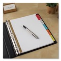 Back to School Sale | Avery 11121 Big Tab 11 in. x 8.5 in. 5-Tab Double-Sided Gold Edge Reinforcing Insertable Dividers - Assorted Tabs/White (1-Set) image number 2