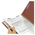 File Folders | Smead 13775 2/5-Cut Tab Pressboard Classification Folders with 4 SafeSHIELD Fasteners - Letter Size/Red (10/Box) image number 3
