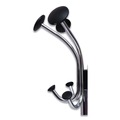 Wall Racks & Hooks | Alba PMCLAS 16w x 16d x 70.5h Chromy 12-Knob Coat Stand - Chrome/Black image number 5