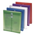 File Folders | Smead 89543 9.75 x 11.63 Open-End (Vertical) Poly String and Button Interoffice Envelopes - Transparent Green (5/Pack) image number 2