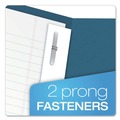 File Folders | Oxford 57702 11 in. x 8.5 in. 0.5 in. Capacity Twin-Pocket Folders with 3 Fasteners - Blue (25/Box) image number 3