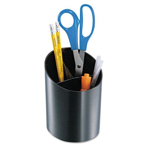 Desktop Organizers | Officemate 26042 4.25 x 4.5 x 5.75 Recycled Big Plastic Pencil Cup - Black image number 0