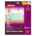 Labels | Avery 05667 0.5 in. x 1.75 in. Matte Clear Easy Peel Mailing Labels with Sure Feed Technology - Clear (2000/Box) image number 0