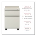 Office Filing Cabinets & Shelves | Alera ALEPBBFPY 14.96 in. x 19.29 in. x 21.65 in. 2-Drawers: Box/File Legal/Letter Left or Right File Pedestal with Full-Length Pull - Putty image number 2