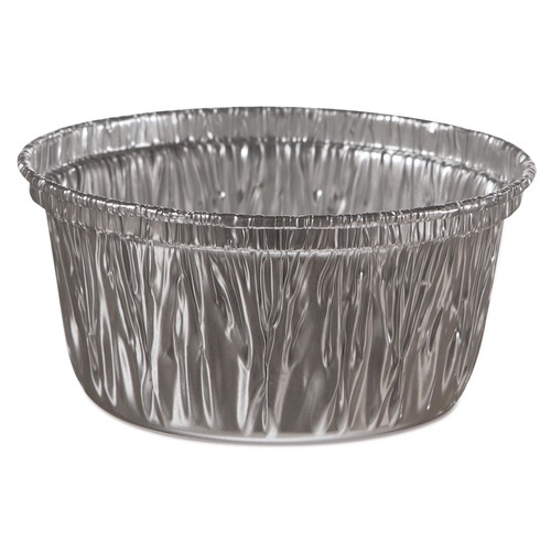  | Handi-Foil 34130 4 oz. 3.38 in. Diameter x 1.56 in. Height Aluminum Baking Cups (1000/Carton) image number 0