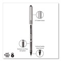 Pens | uni-ball 60126 VISION Fine 0.7 mm Black Ink Roller Ball Pen Stick - Silver/Black/Clear Barrel (1 Dozen) image number 2