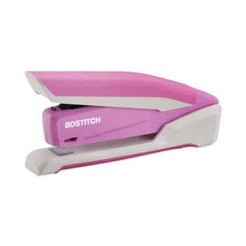 PaperPro 1188 20-Sheet Capacity InCourage Spring-Powered Desktop Stapler with Antimicrobial Protection - Pink/Gray