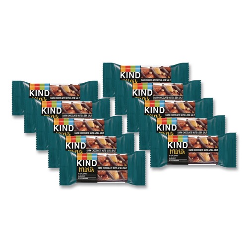 Snacks | KIND 27959 0.7 oz. Minis - Dark Chocolate Nuts/Sea Salt (10/Pack) image number 0