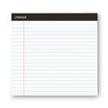 Notebooks & Pads | Universal UNV30730 8.5 in. x 11 in. Premium Wide/Legal Ruled Writing Pads with Heavy-Duty Back - Black Headband (12/Pack) image number 3