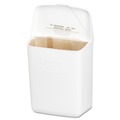 Paper & Dispensers | HOSPECO 250-201W 1 Gallon PPC Plastic Wall Mount Sanitary Napkin Receptacle-ABS - White image number 0
