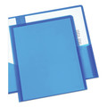 Report Covers & Pocket Folders | Avery 47811 11 in. x 8.5 in. 20 Sheet Capacity 2-Pocket Plastic Folder - Translucent Blue image number 1