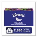 Tissues | Kleenex 54317 Ultra Soft 3-Ply Facial Tissue - White (4/Carton) image number 2
