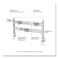 Monitor Stands | Tripp Lite DMSWKITTAA Slat Rail with Posts for Slat Wall System for 32-in TVs 8.1w x 5.7d x 5.51h Silver Supports 33 lb image number 3