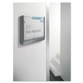 Floor Signs & Safety Signs | Durable 497737 6.75 in. x 0.63 in. x 5.13 in. Click Sign Holder For Interior Walls - Gray image number 6