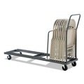Just Launched | Alera ALEFTCART 20.86 in. x 50.78 in. to 72.04 in. x 43.3 in. 600 lbs. Capacity Metal Chair/Table Cart - Black image number 6