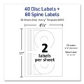 Labels | Avery 05692 Laser CD Labels - Matte White (40/Pack) image number 3